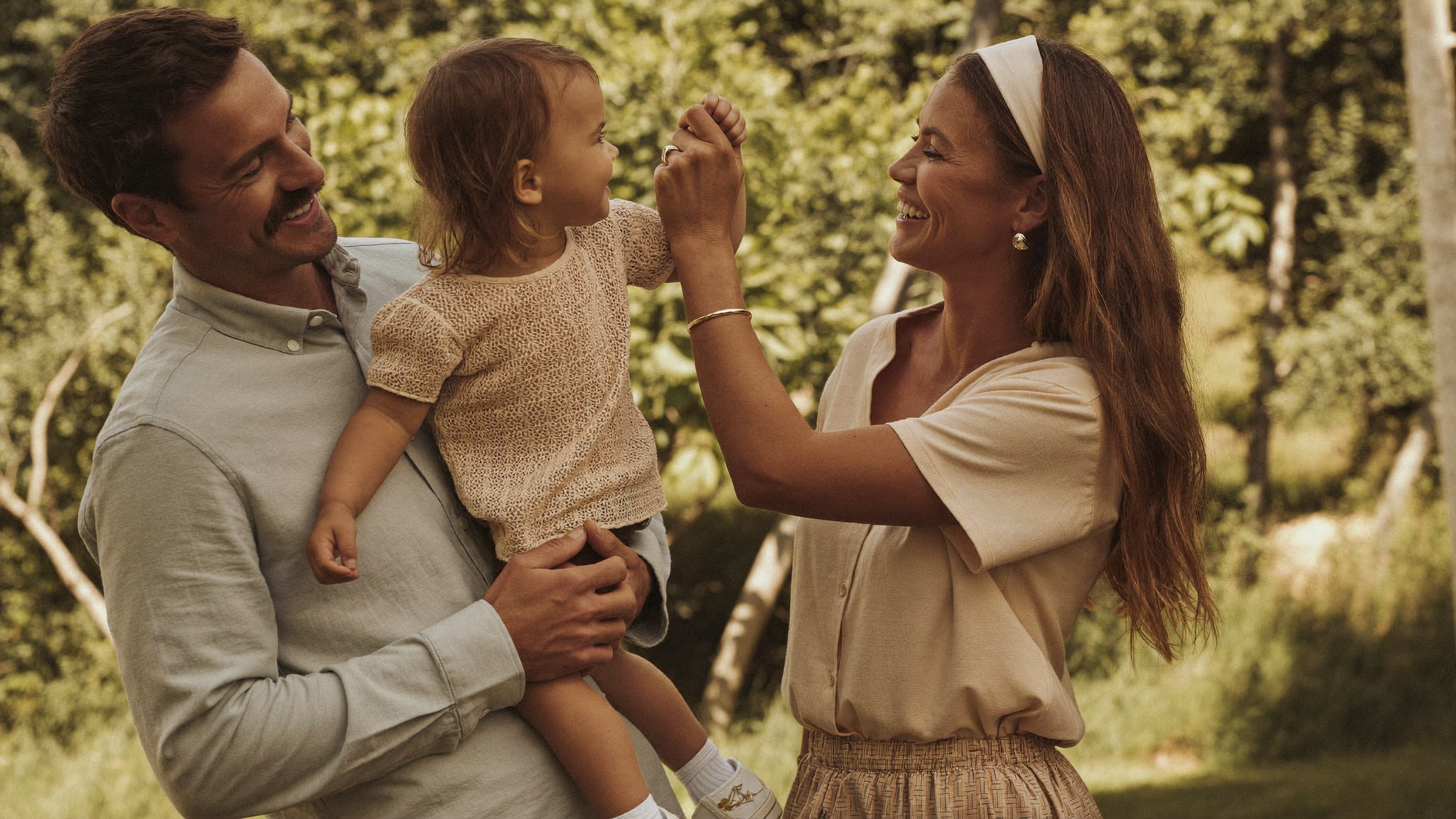 Woman, man & family