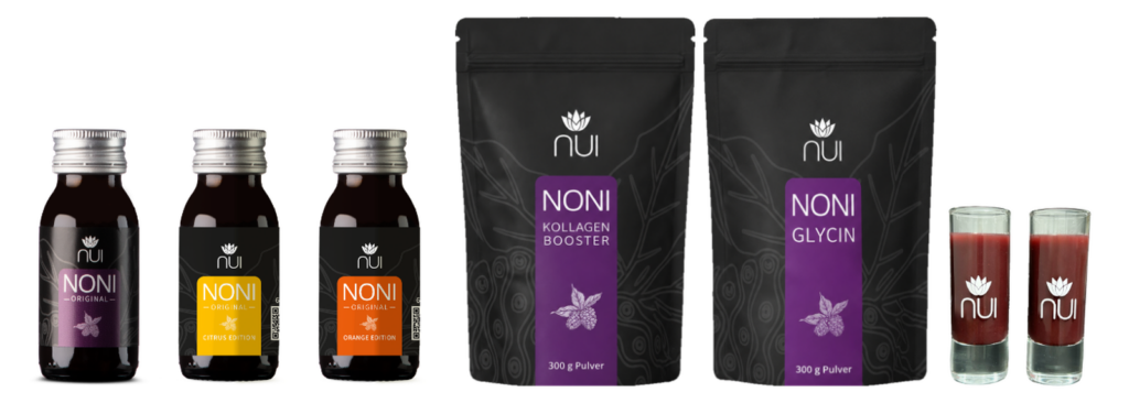 NUI trial package: 30 shots in three varieties, collagen booster, glycine and two glasses